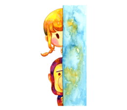 Watercolor Friends sticker #4964039