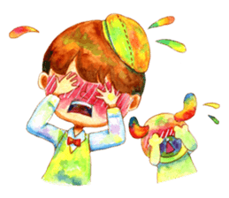 Watercolor Friends sticker #4964040