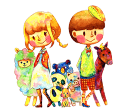 Watercolor Friends sticker #4964044