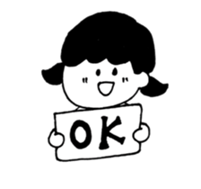 simple girl sticker sticker #4964486