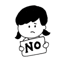 simple girl sticker sticker #4964487