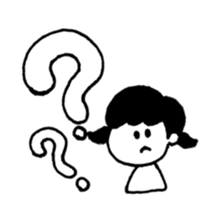 simple girl sticker sticker #4964489