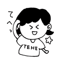 simple girl sticker sticker #4964498