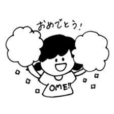 simple girl sticker sticker #4964499