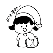 simple girl sticker sticker #4964504