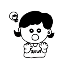 simple girl sticker sticker #4964507