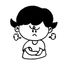 simple girl sticker sticker #4964515