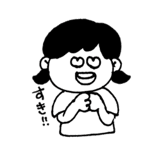 simple girl sticker sticker #4964520