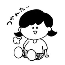 simple girl sticker sticker #4964521