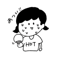 simple girl sticker sticker #4964522