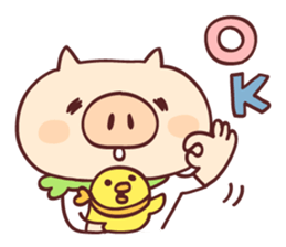 Pig's friend club sticker #4965978
