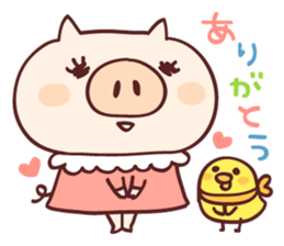 Pig's friend club sticker #4965979