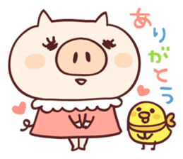 Pig's friend club sticker #4965979