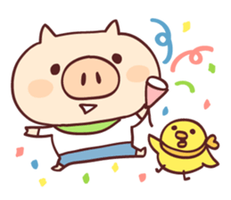 Pig's friend club sticker #4965980