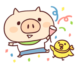 Pig's friend club sticker #4965980