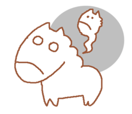 It is a cute horse illustrations2 sticker #4968135