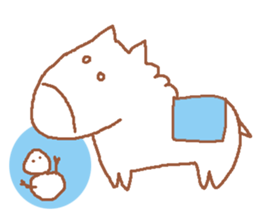It is a cute horse illustrations2 sticker #4968143
