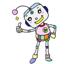 Colorful robot sticker #4969406
