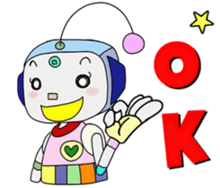 Colorful robot sticker #4969407