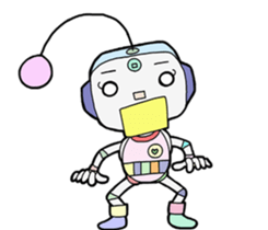 Colorful robot sticker #4969421
