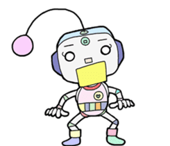 Colorful robot sticker #4969421