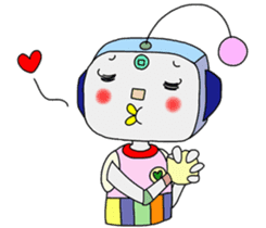 Colorful robot sticker #4969424