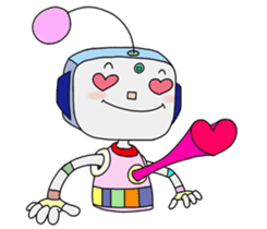 Colorful robot sticker #4969425