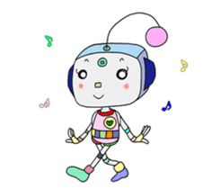 Colorful robot sticker #4969427
