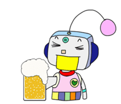 Colorful robot sticker #4969428