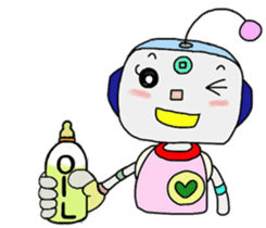 Colorful robot sticker #4969429