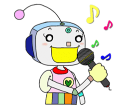 Colorful robot sticker #4969430