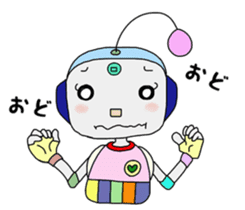 Colorful robot sticker #4969432