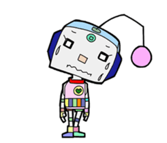 Colorful robot sticker #4969434