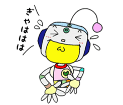 Colorful robot sticker #4969435