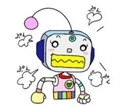 Colorful robot sticker #4969436