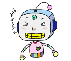 Colorful robot sticker #4969438