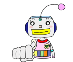Colorful robot sticker #4969439