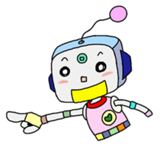 Colorful robot sticker #4969442