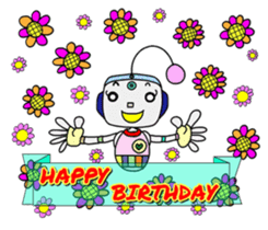 Colorful robot sticker #4969445