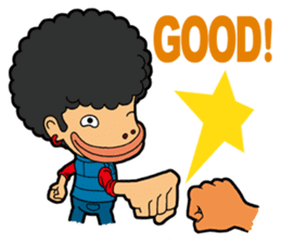 Afro Strange uncle - go! sticker #4969585