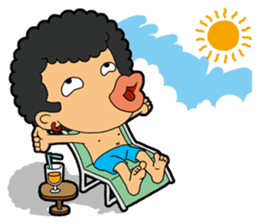 Afro Strange uncle - go! sticker #4969586