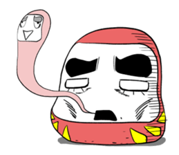 daruma funny face sticker #4970158
