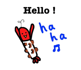 Funny shrimp dishes sticker #4970167