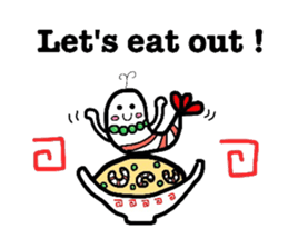 Funny shrimp dishes sticker #4970177