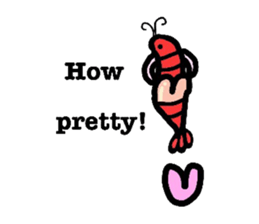 Funny shrimp dishes sticker #4970198