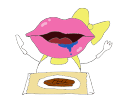 Cute lip sticker #4970290