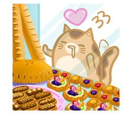 Eclair, cat loves food sticker #4971302