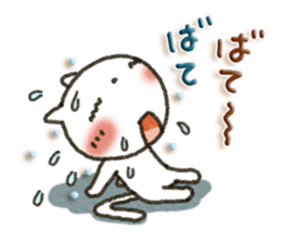 Simple white cat!6 sticker #4971546