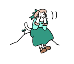 Cat to get dressed sticker #4974182