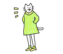 Cat to get dressed sticker #4974183